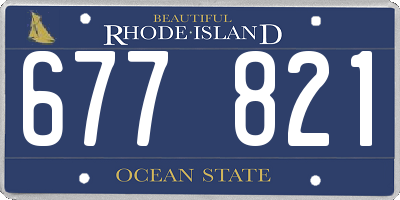 RI license plate 677821