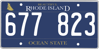 RI license plate 677823