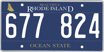 RI license plate 677824