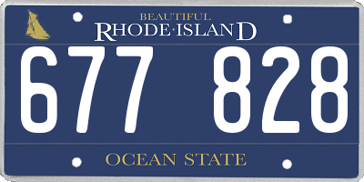 RI license plate 677828