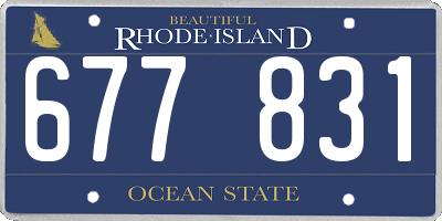 RI license plate 677831