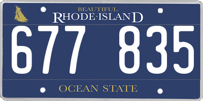 RI license plate 677835