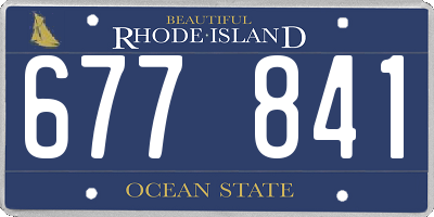 RI license plate 677841