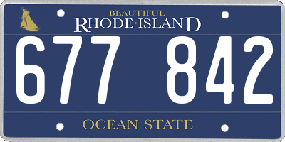 RI license plate 677842