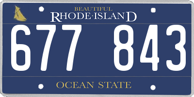 RI license plate 677843