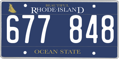 RI license plate 677848