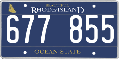 RI license plate 677855