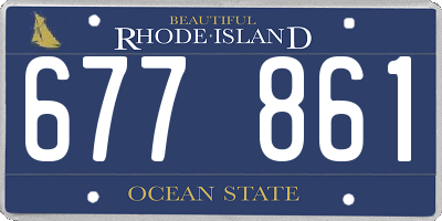RI license plate 677861