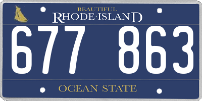 RI license plate 677863