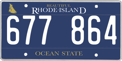 RI license plate 677864