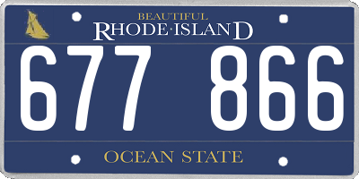 RI license plate 677866