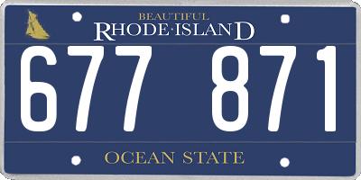 RI license plate 677871
