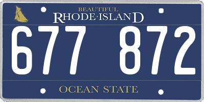 RI license plate 677872