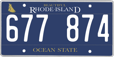 RI license plate 677874