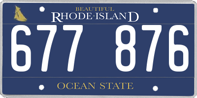 RI license plate 677876