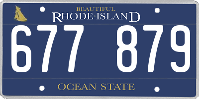 RI license plate 677879