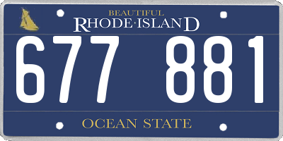 RI license plate 677881