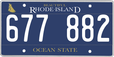 RI license plate 677882