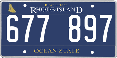 RI license plate 677897