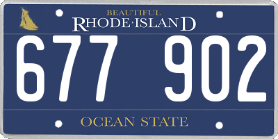 RI license plate 677902