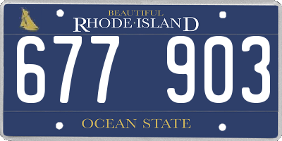 RI license plate 677903