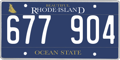 RI license plate 677904