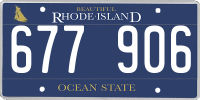 RI license plate 677906