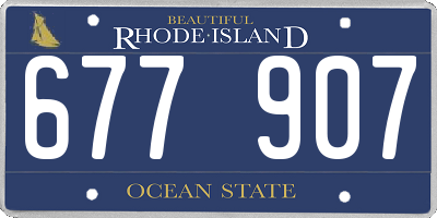 RI license plate 677907