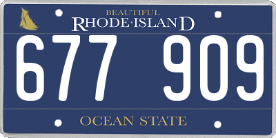 RI license plate 677909