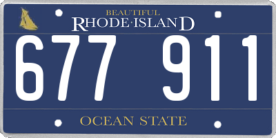 RI license plate 677911