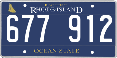 RI license plate 677912