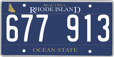RI license plate 677913