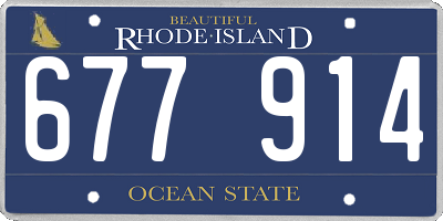 RI license plate 677914