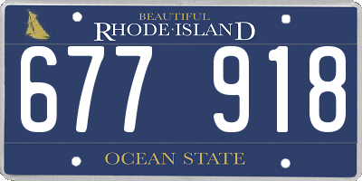 RI license plate 677918