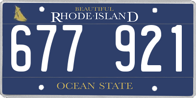 RI license plate 677921