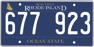 RI license plate 677923