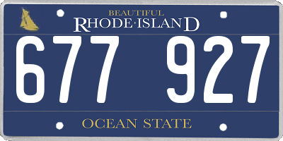 RI license plate 677927