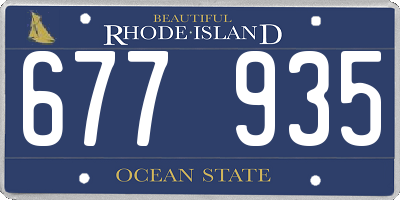 RI license plate 677935