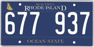 RI license plate 677937