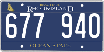 RI license plate 677940