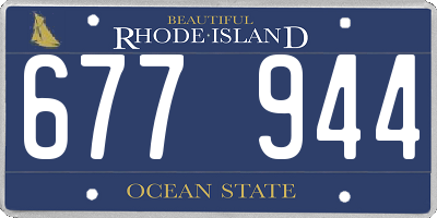 RI license plate 677944