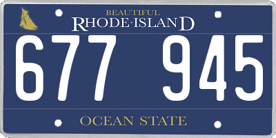 RI license plate 677945
