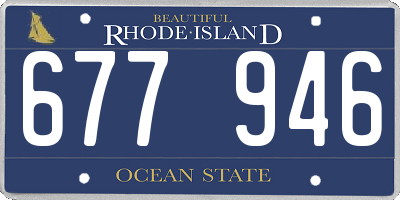 RI license plate 677946