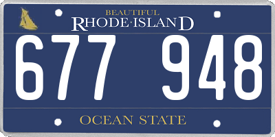 RI license plate 677948