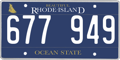 RI license plate 677949