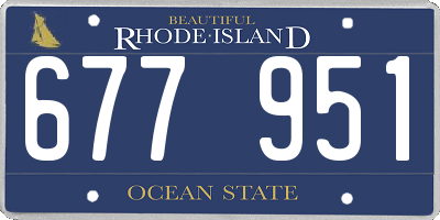 RI license plate 677951