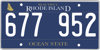 RI license plate 677952