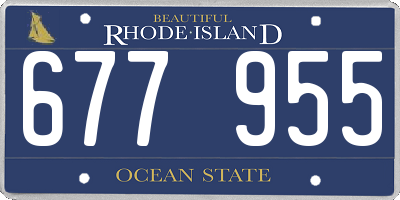 RI license plate 677955