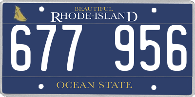 RI license plate 677956