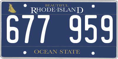 RI license plate 677959